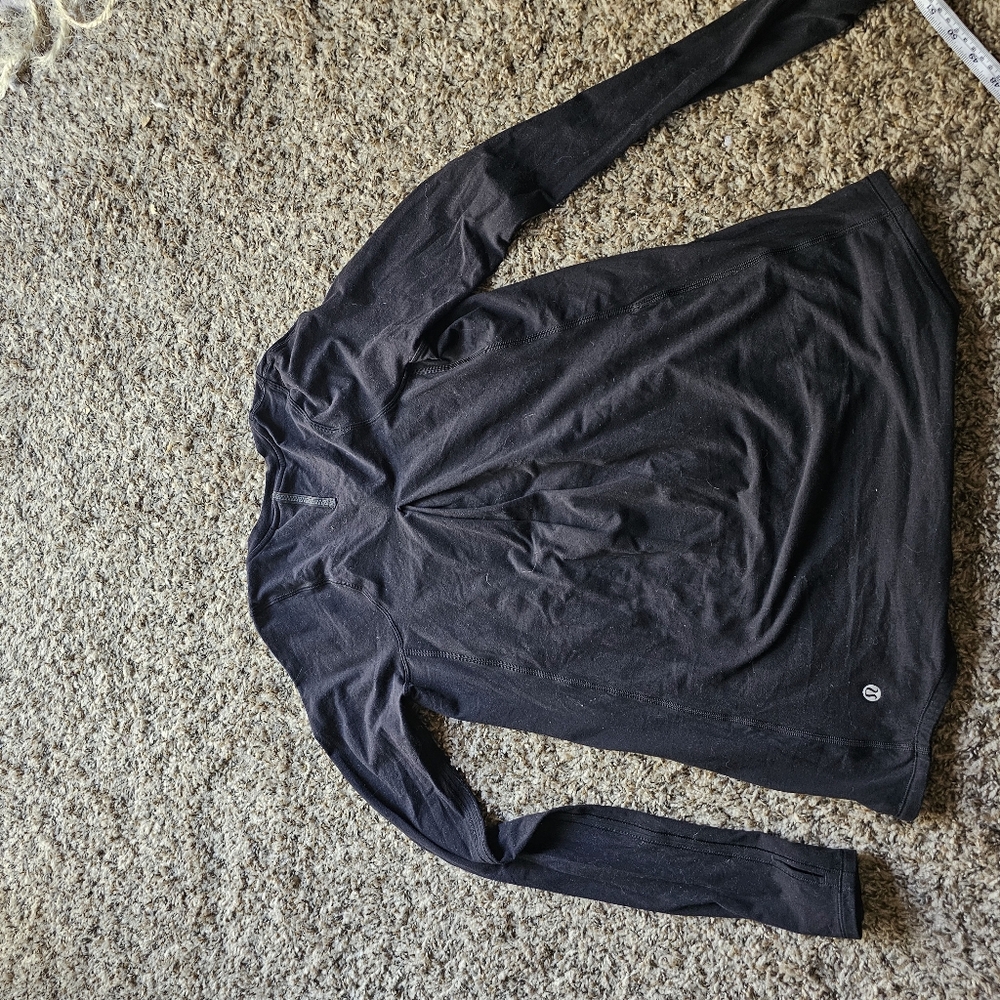 Lululemon Sporty Outdoor Women's Black Long Sleeve Top Size S-M - Picture 7 of 8